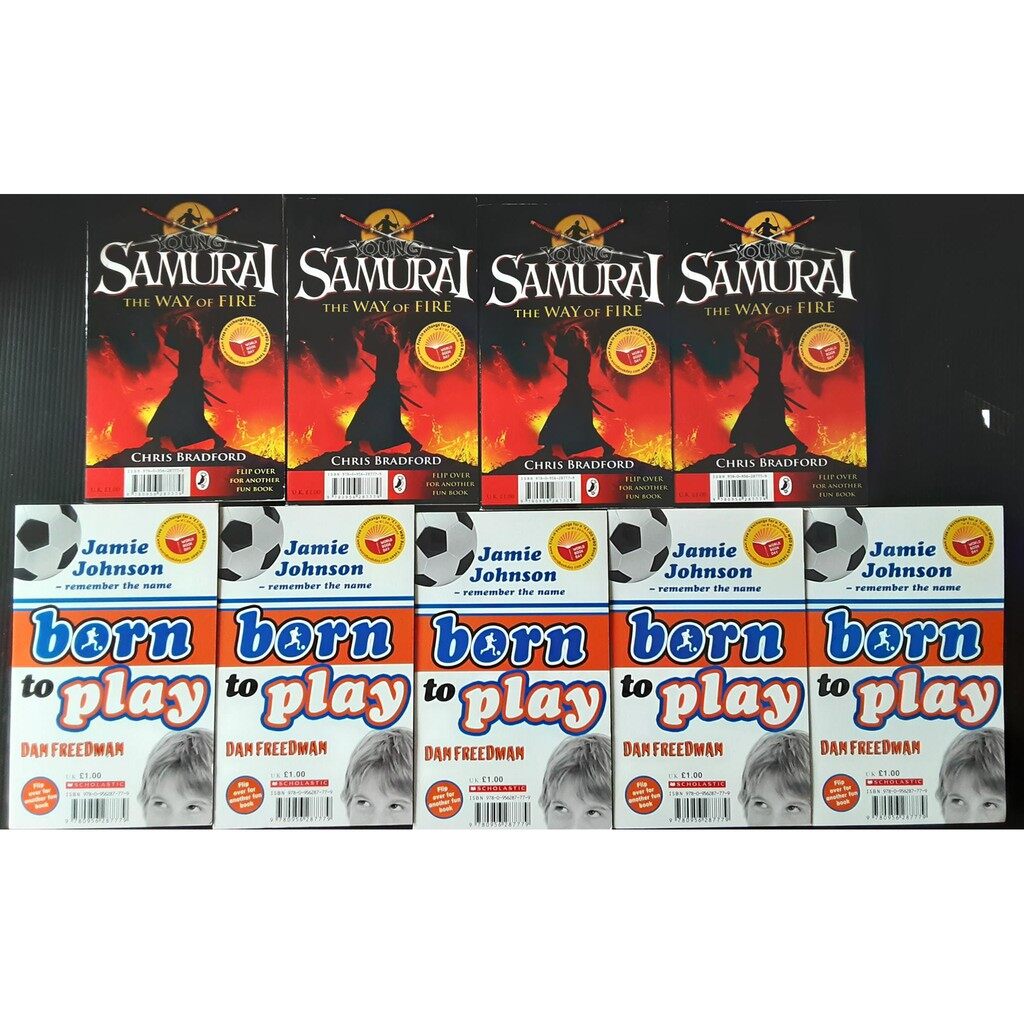 หนังสือวรรณกรรมเยาวชน 2เรื่องในเล่มเดียว Young Samurai: The Way of the War&Jamie Johnson: Born to Play (สภาพดี 70-80% .)