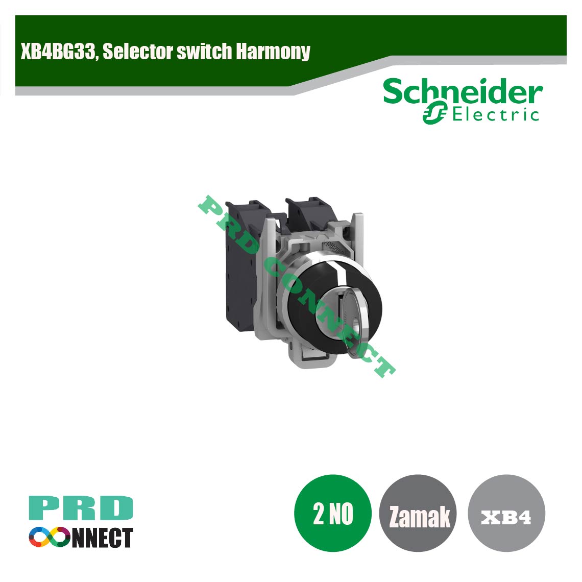 XB4BG33, SELECTOR SWITCH HARMONY, SCHNEIDER