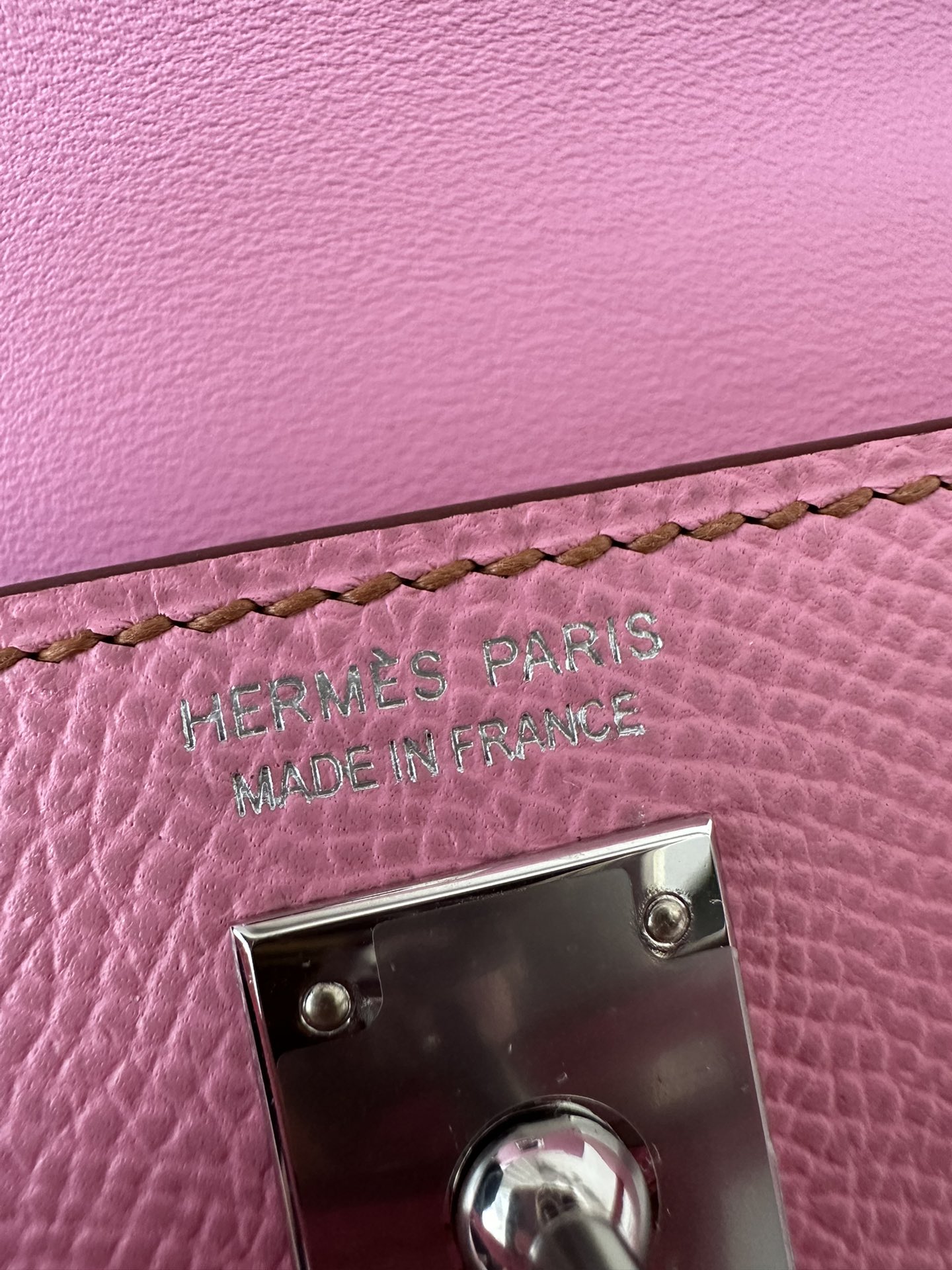 [Pre-order] Hermes Mini Kelly 5P Bubblegum Pink Epsom Palladium Hardware Full handmade 100% คุณภาพ VIP เกรดดีที่สุด