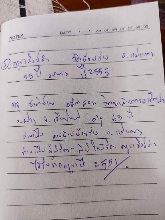 พระทันตธาตุ ครูบาสิงห็คำ วัดห้วยฮ่าง อ.แม่แตง จ.เชียงใหม่ ท่านมรณะภาพเมื่อปี 2555 อายุ 95 ปี ได้มาจากครูชาติชาย อดีตท่านเคยสอนอยู่ที่วิทยาลัยฝาง อ.ฝาง จ.เชียงใหม่ ครูชาติชาย ท่านอายุ 63 ปี เป็นคนบ้านห้วยฮ่าง ได้รับพระทันตธาตุนี้มาเมื่อปี 2551