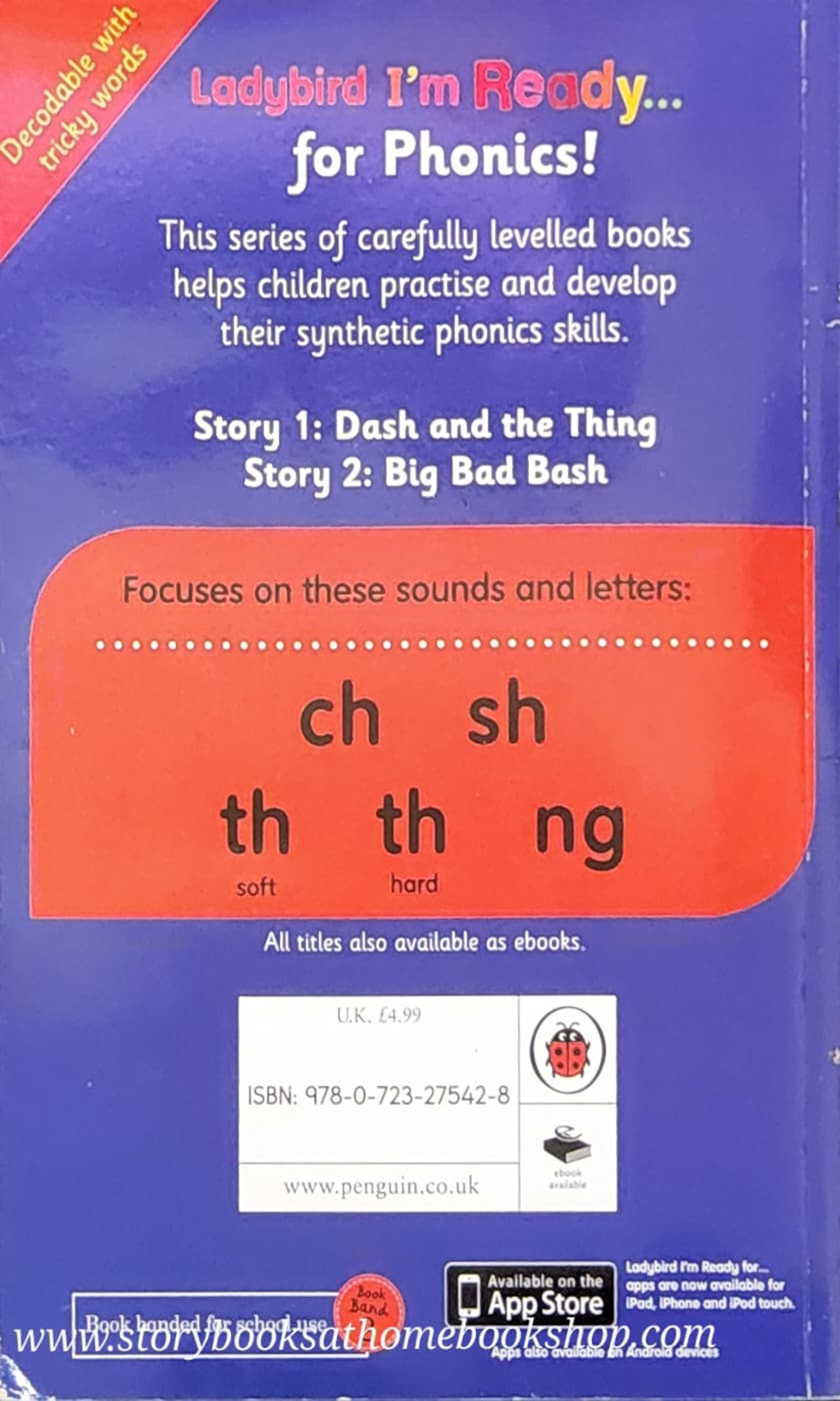 หนังสือนิทานปกอ่อน** 🍅🍓LADYBIRD I'M READY... FOR PHONICS:DASH IS FAB