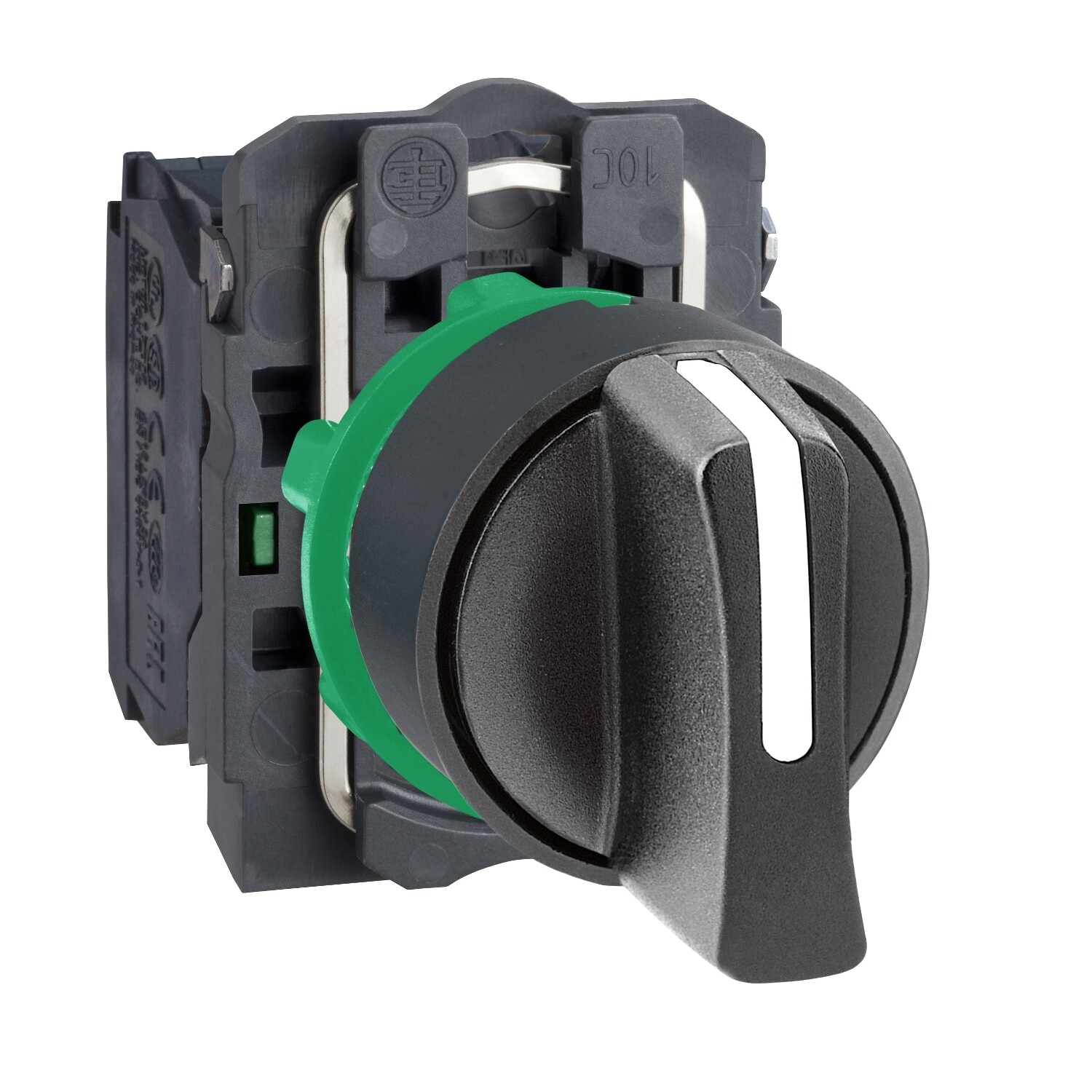 XB5AD41 : สวิตซ์ซีเลคเตอร์ 2 ตำแหน่ง เด้งกลับ, Ø22mm, แบบพลาสติก, 1NO - Schneider Electric - Selector Switches by pik2pak.com