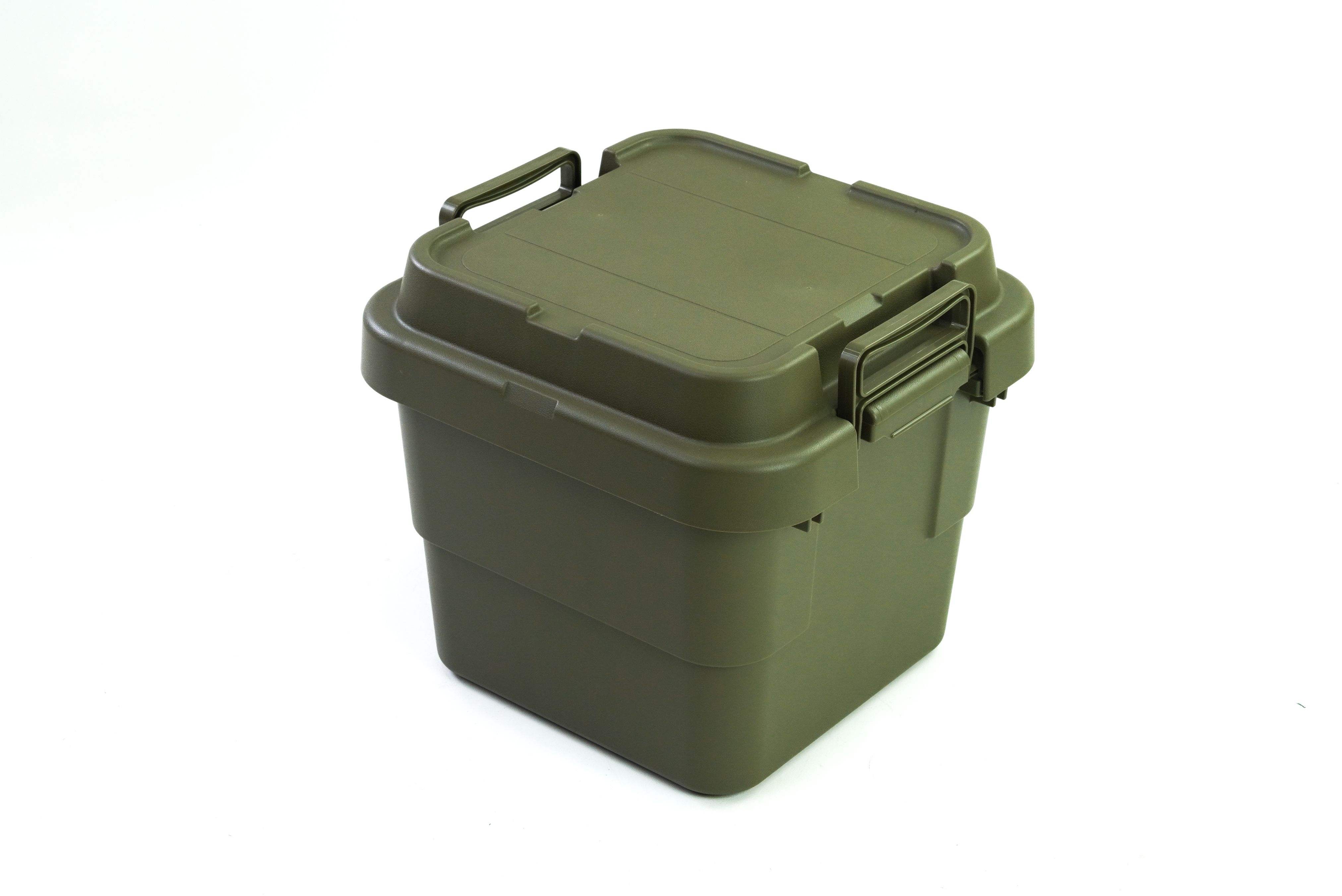 Camping box กล่องลังเก็บของ 30L JP Quality หนา ไม่ไฟฟ้าสถิต 38x38x36cm สีเขียว TRUNK CARGO