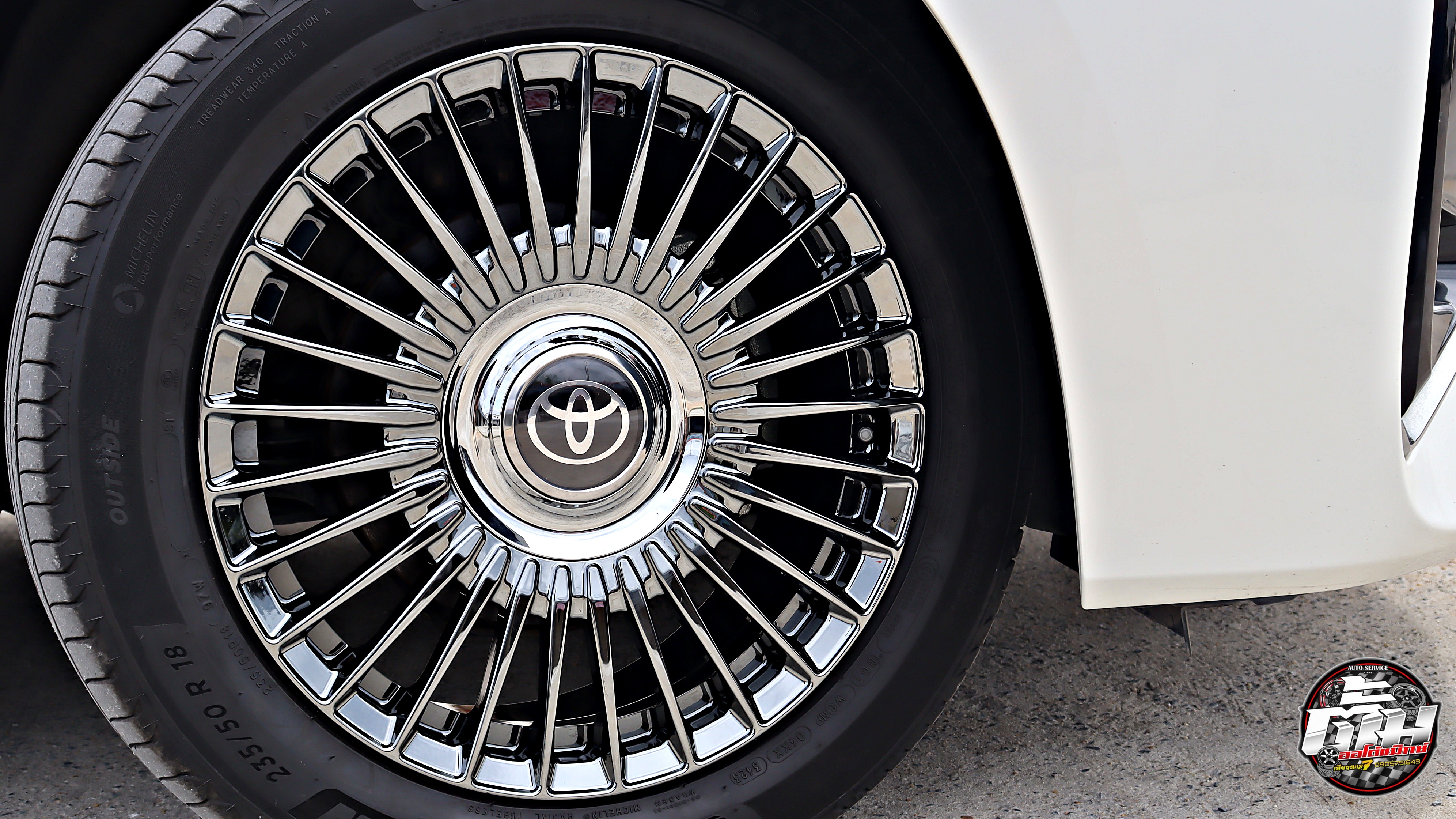 TOYOYA ALPHARD เปลี่ยนล้อยาง 0243 ขอบ18นิ้ว