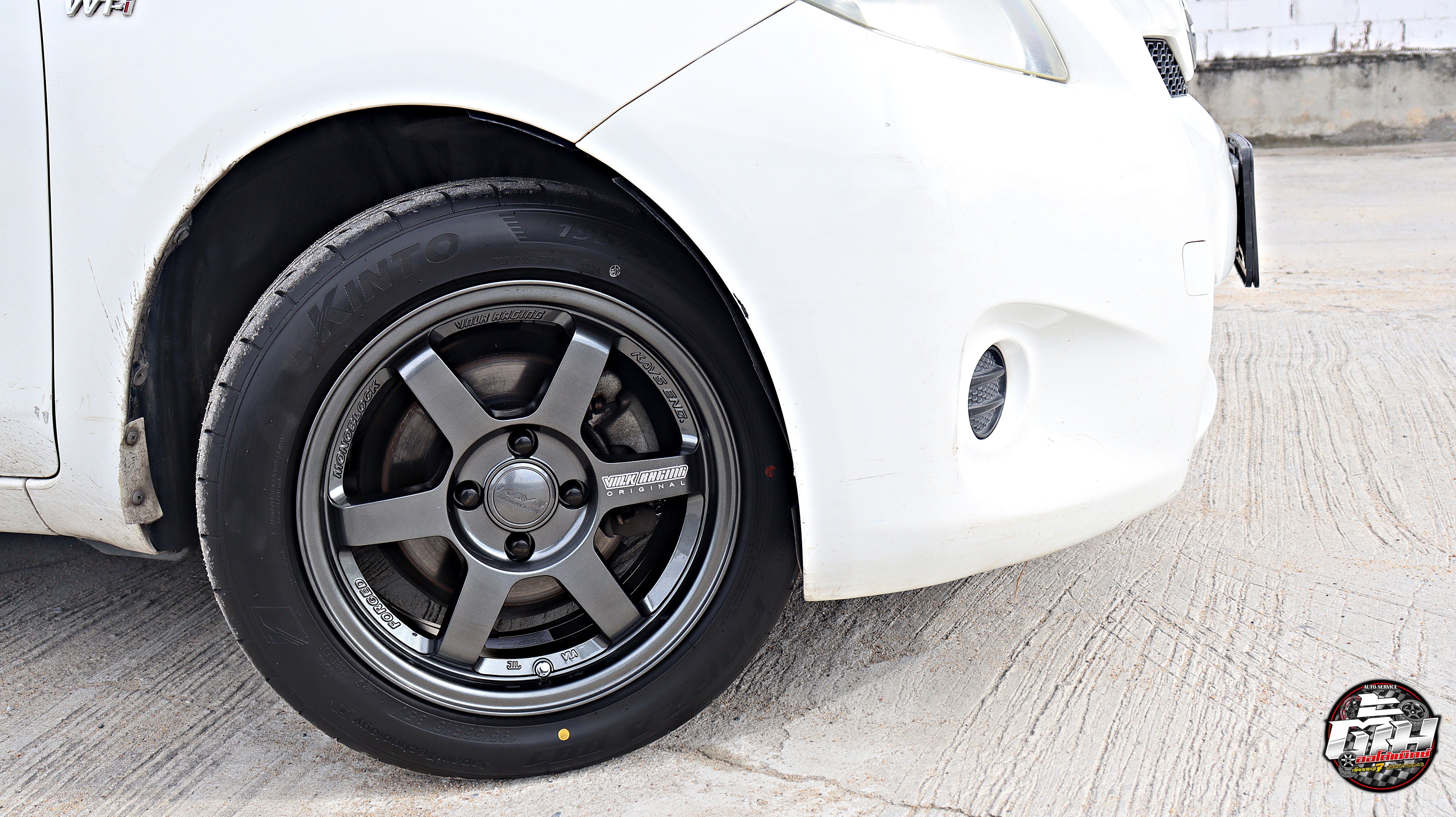 TOYOTA YARIS เปลี่ยนล้อยาง ล้อ TE37 H636 ขอบ15นิ้ว ยาง KINTO FORZA 001 195/55R15 85V