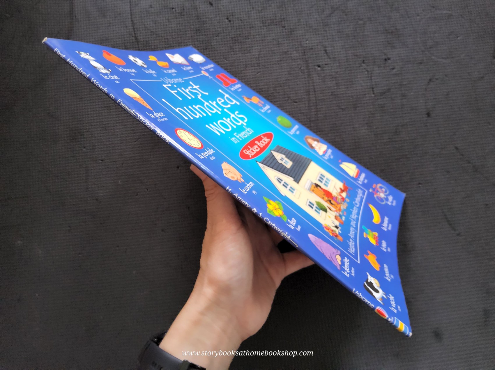 KNOWLEDGE BOOK** ♥️USBORNE FIRST HUNDRED WORDS IN FRENCH STICKER BOOK