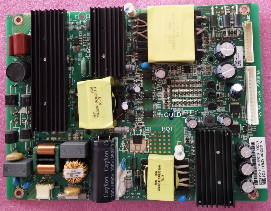 เพาเวอร์ซัพพลายทีวีฟิลลิปส์(Power Supply TV PHILIPS) มือสองพร้อมใช้งาน รุ่น43PUT6002S/67 50PUT6002S/67 55PUT6002S/67 (ใช้กับไดร์ขับหลอด 3ชุด)