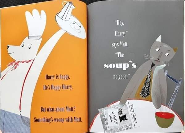 หนังสือนิทานปกอ่อน ** 🍅🍓 HAPPY HARRY'S Cafe' BY MICHAEL ROSEN