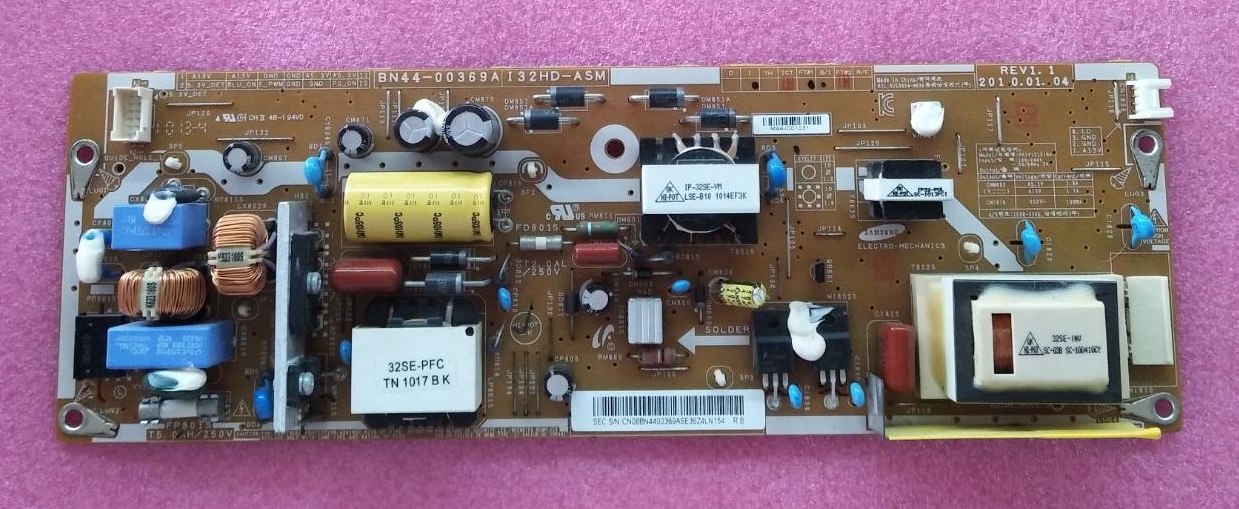 POWER SUPPLY SAMSUNG (ซัพพลาย ซัมซุง) อะไหล่แท้/ของถอดพร้อมใช้งาน พาร์ท :BN44-00369A :BN44-00369C รุ่น LA32C350D1