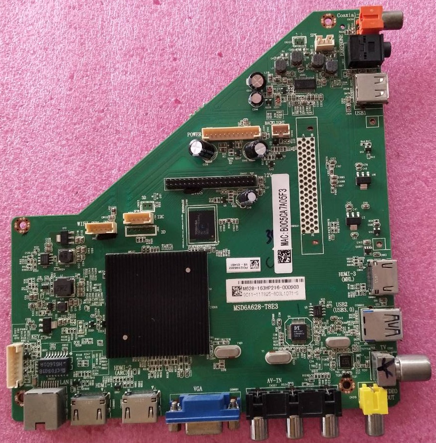 เมนบอร์ดทีวีโปรวิชั่น PROVISION ของแท้ถอดจากเครื่อง รุ่นLT-50G53 MSD6A628-T8E3 ทีบาร์ LC490DUY(SH)(A2)