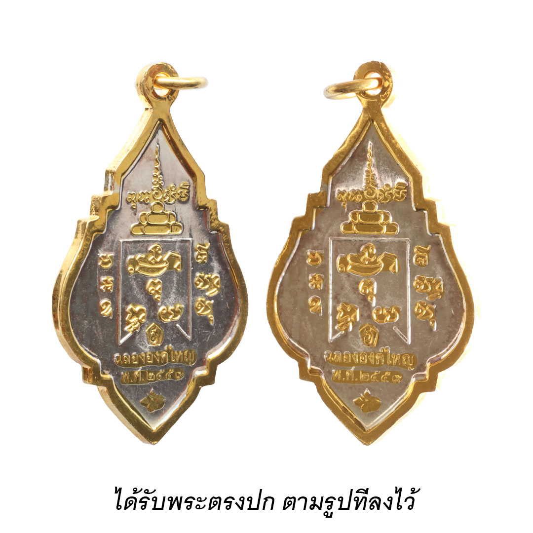 เหรียญหลวงพ่อรุ่ง วัดท่ากระบือ รุ่นฉลององค์ใหญ่ ปี2559 (พิมพ์ใหญ่) เนื้อสามกษัตริย์