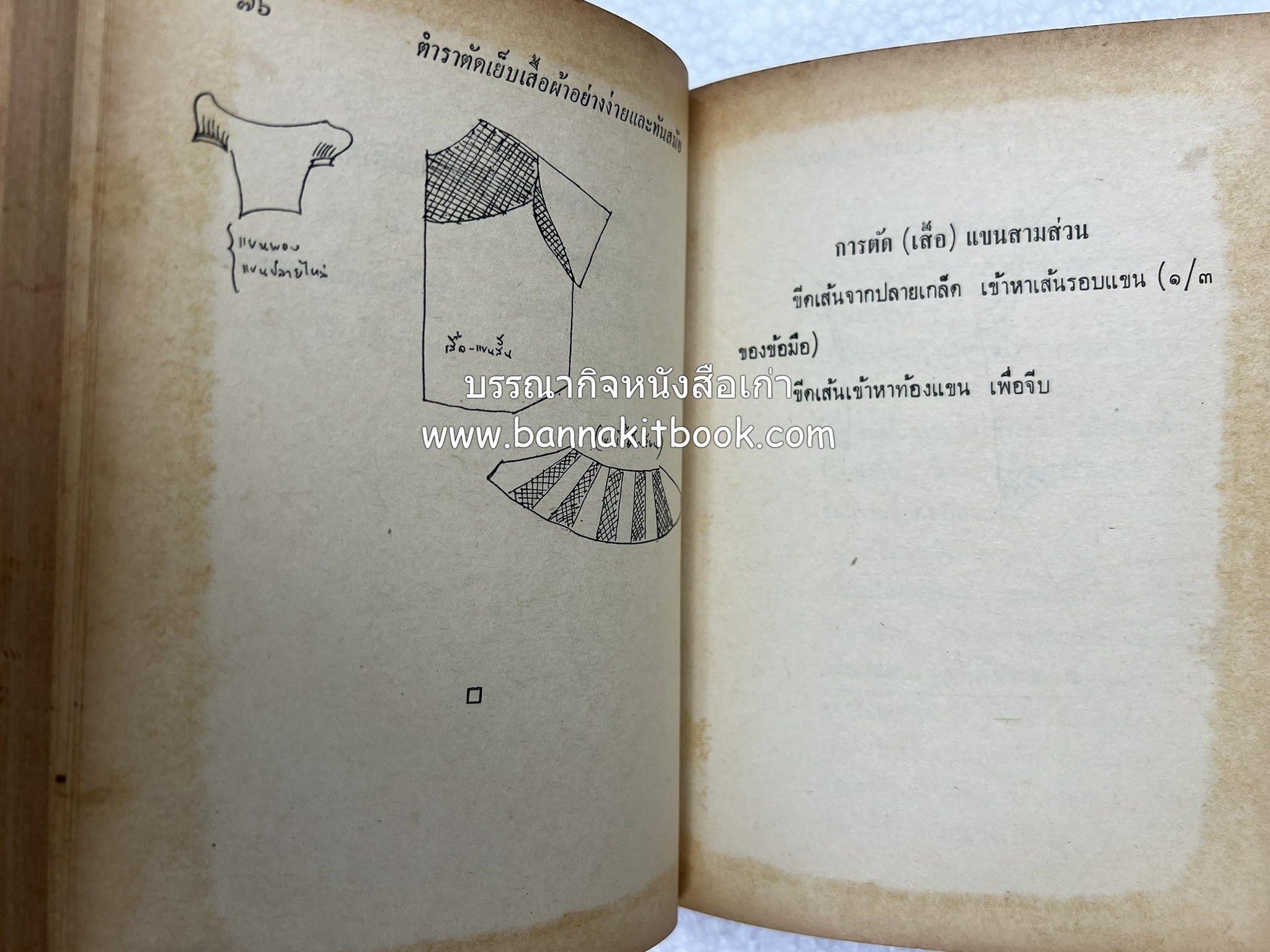 ตำราตัดเสื้อด้วยตนเอง (มีแพทเทิร์นแบบเสื้อให้ด้วย) โดย : 'นิตยาภรณ์' - ลำจวน มงคลรัตน์.