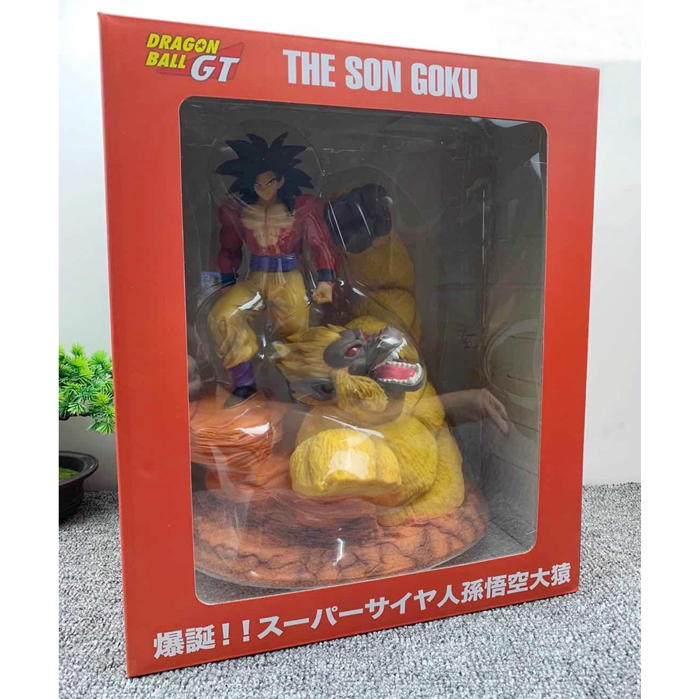 (พร้อมส่ง)โกคูร่าง4กับลิงยักษ์ 34cm ดราก้อนบอล ฟิกเกอร์ โมเดล Goku SS4 & Giant Ape Dragon Ball Figure Dragonball