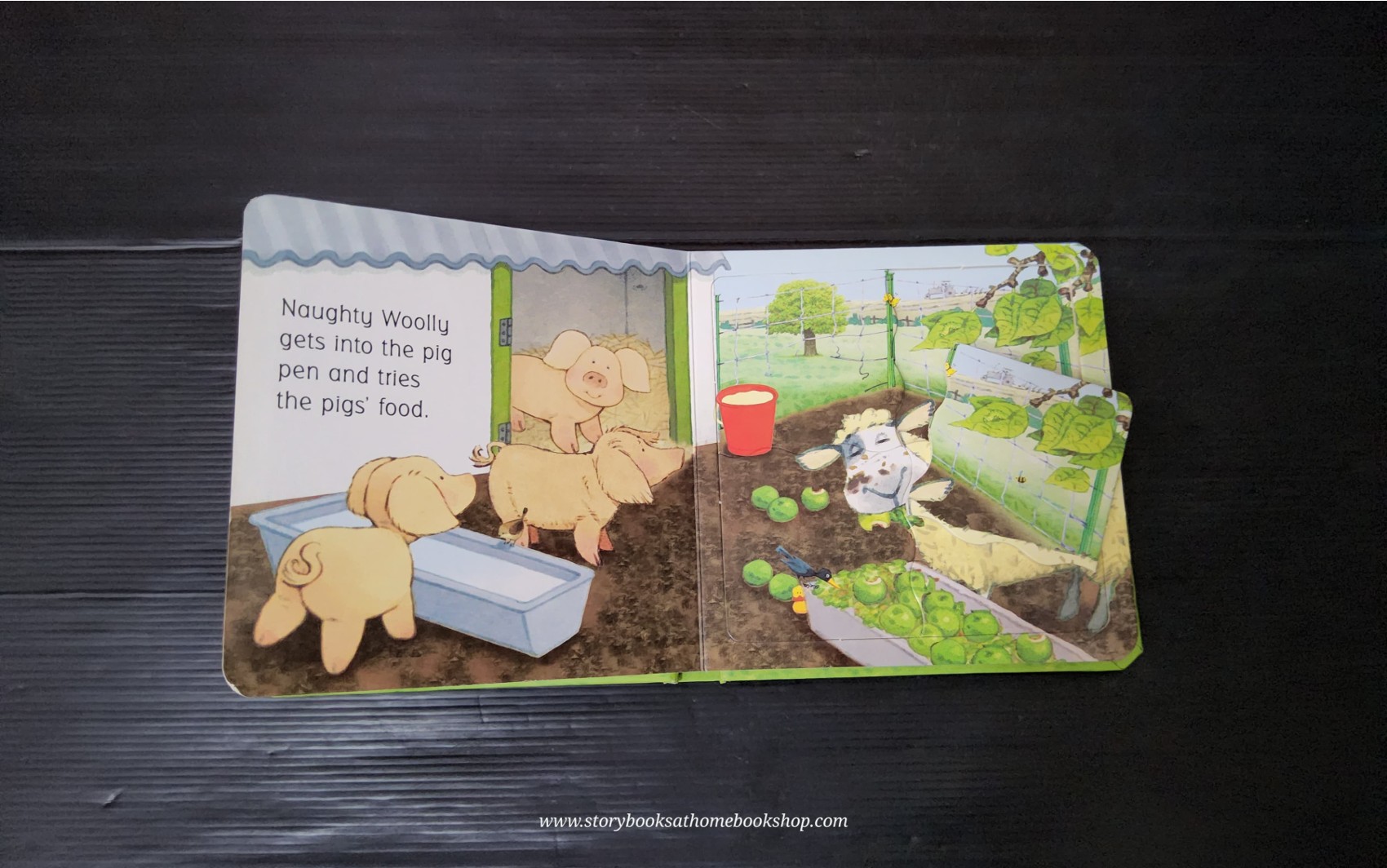 JIGSAW BOARD BOOK** 🍅🍓USBORNE FARMYARD TALES CHUNKY JIGSAWS: NAUGTY WOOLLY