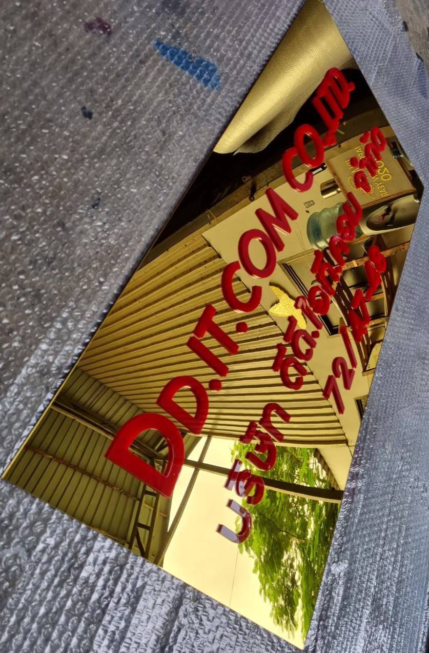 #ป้ายมิลเลอร์ติดอักษรอะคริลิคแดงไดคัท