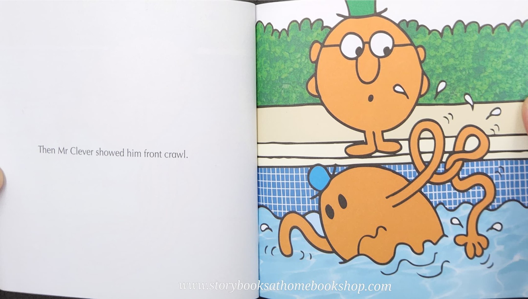 หนังสือ Bestseller Small book** **หนังสือนิทานปกอ่อน** 👉LITTLE MISS&MR.MEN👍 🍅🍅MR.MEN GO SWIMMING by Roger Hargreaues