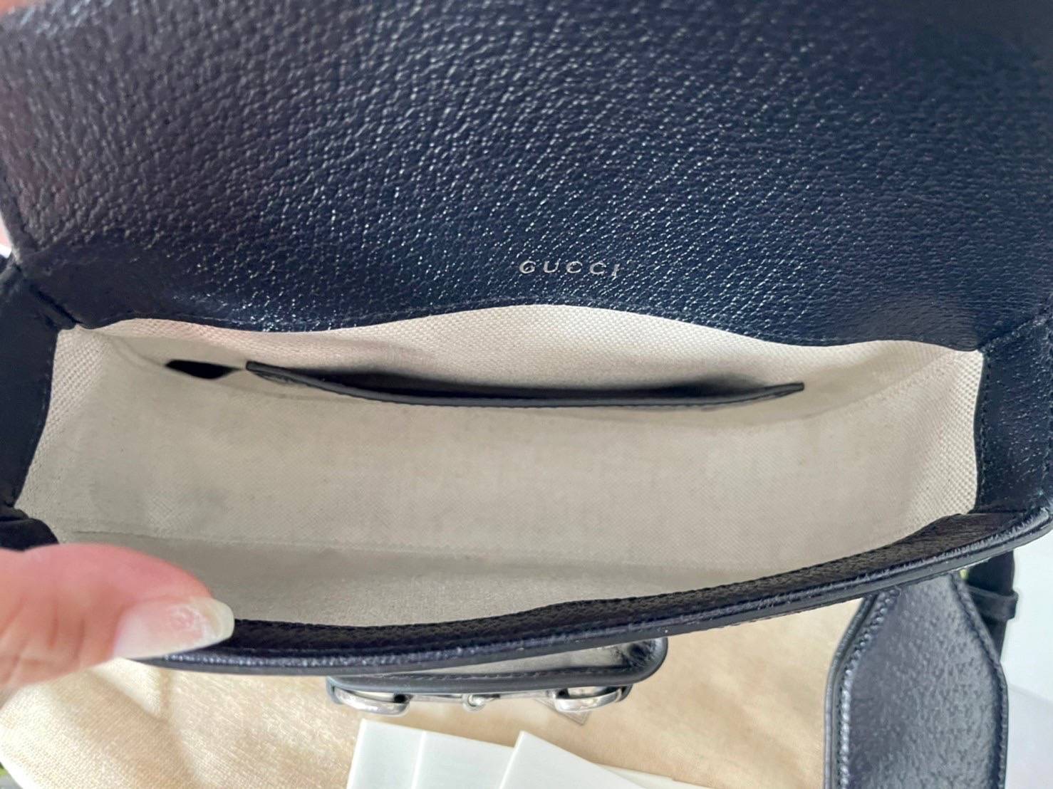 (ช้อปไทย 106,xxxบาท) New Gucci Horsebit mini มี 2 สาย 🔵 ขนาด 8.1"W x 5.7"H x 2"D นิ้ว