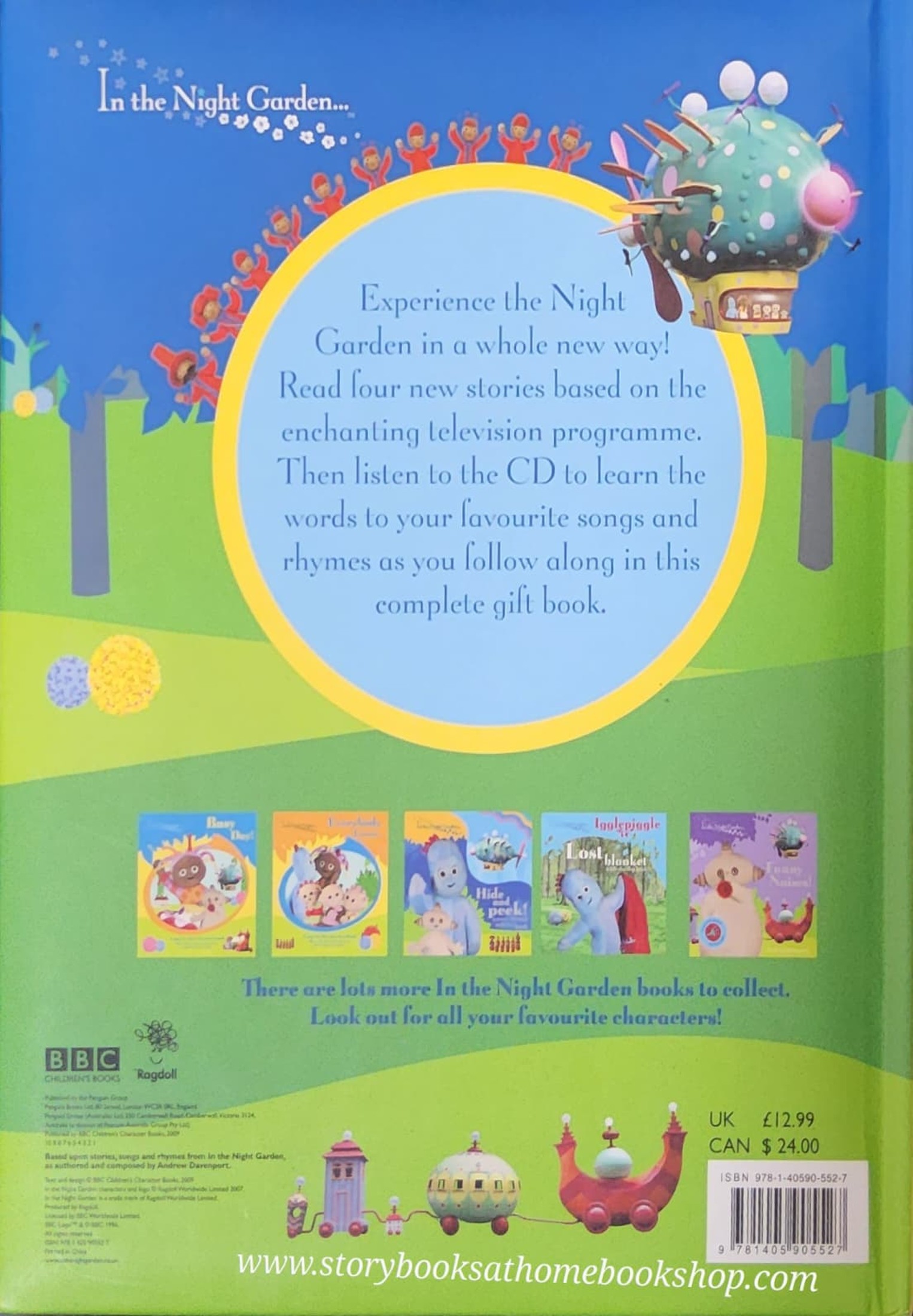 หนังสือนิทานปกแข็ง** 🍅🍅IN THE NIGHT GARDEN... THE COMPLETE SONGS AND RHYMES BOOK AND CD