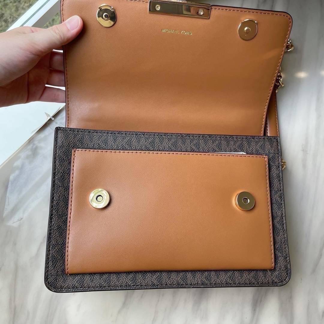 New MICHAEL Michael Kors Jade Logo Shoulder Leather Bag