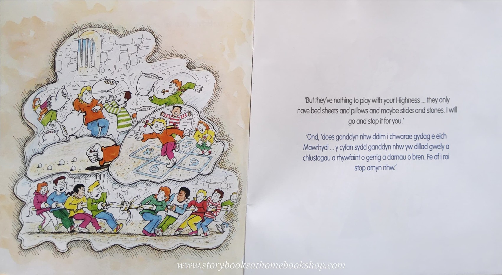 หนังสือนิทานปกอ่อน** 🍅🍓FUN IN THE DUNGEON (ENGLISH AND WELSH)