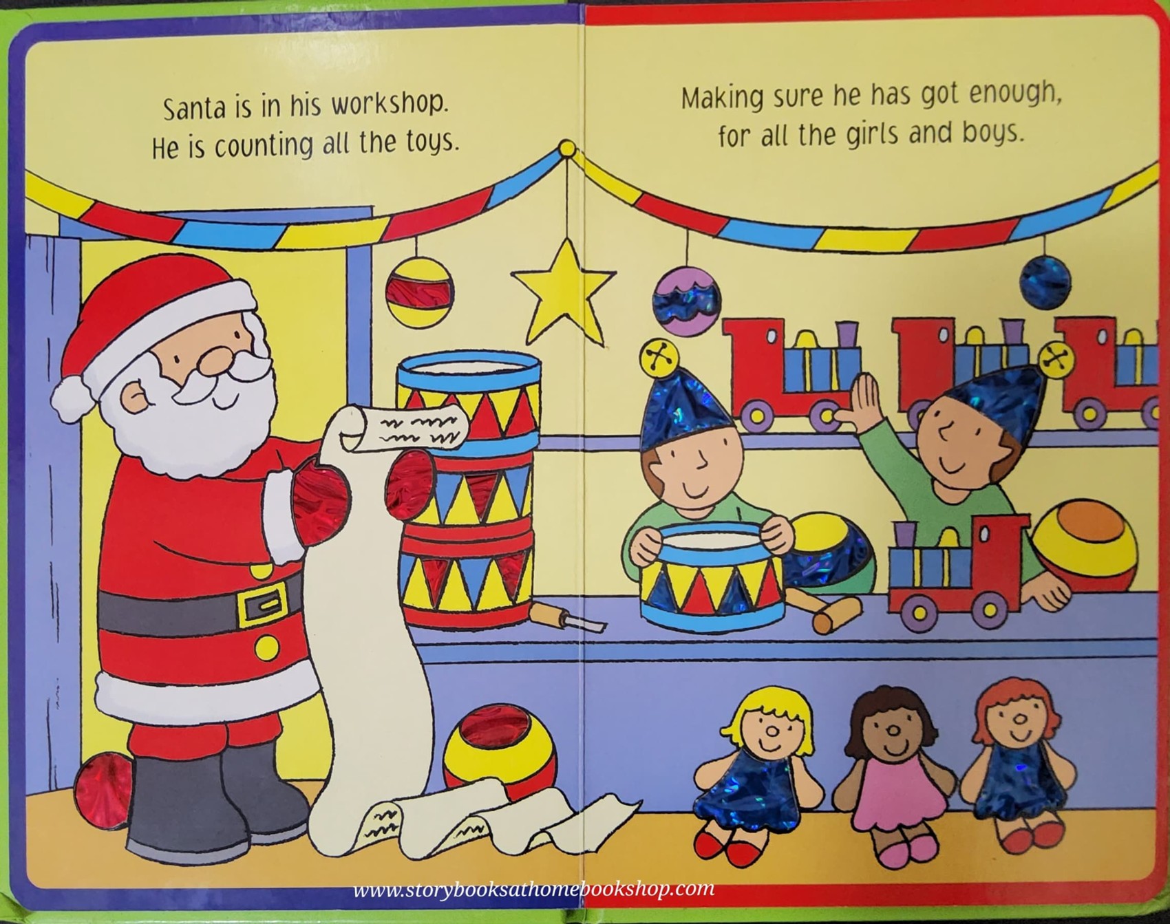 SPARKLING TOUCH AND FEEL BOARD BOOK** ð
ð
SANTA'S CHRISTMAS TEDDY