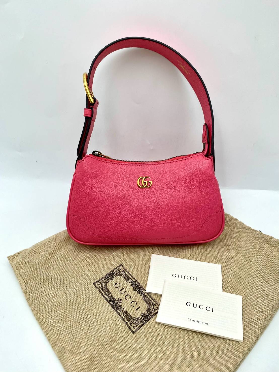 โปร New Gucci shoulder bag APHRODITE MINI SHOULDER BAG ขนาด : กว้าง21ซม. x สูง12ซม. x ลึก4ซม.