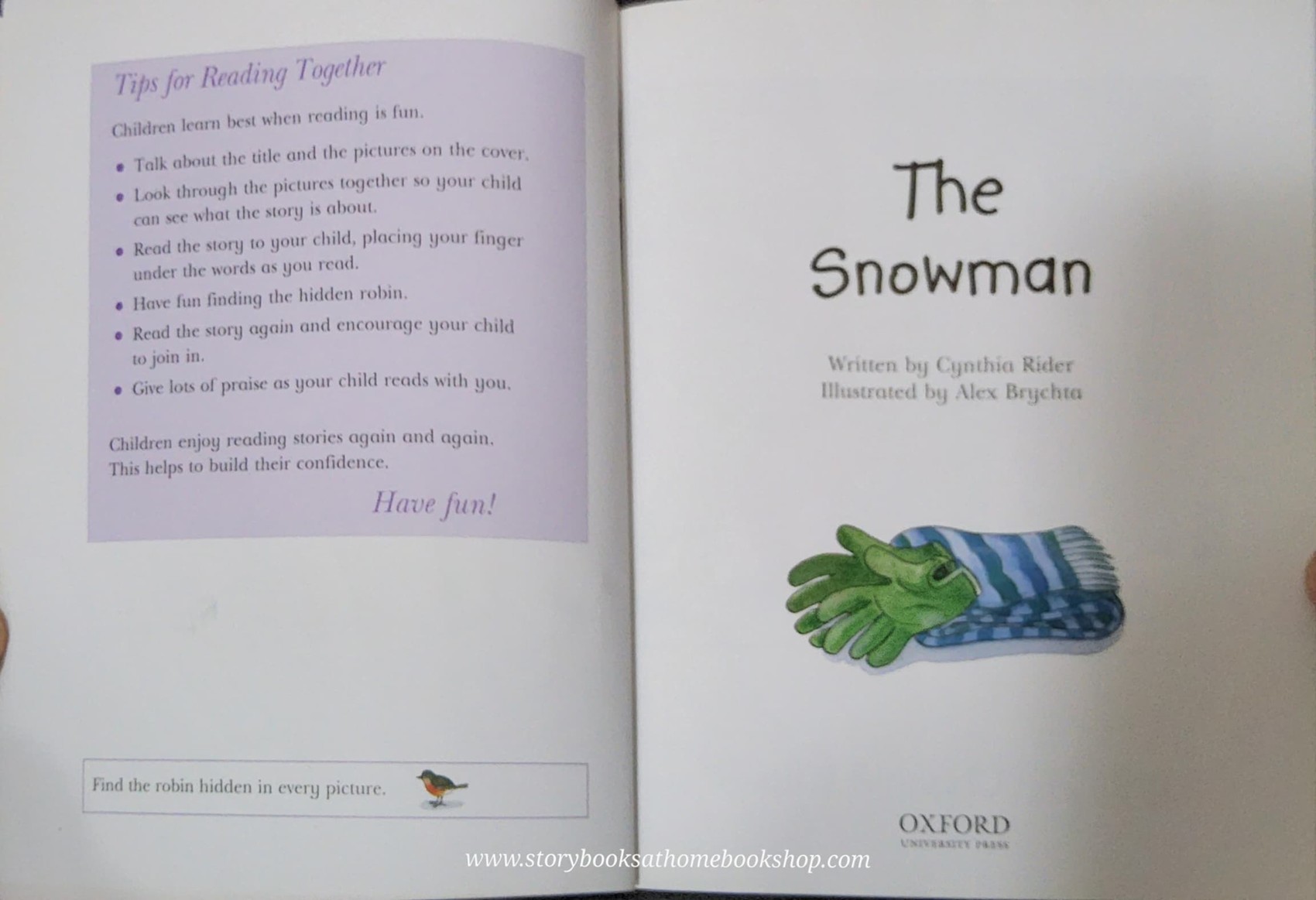 หนังสือนิทานปกแข็ง** 🍅READ AT HOME 1a:THE SNOWMAN
