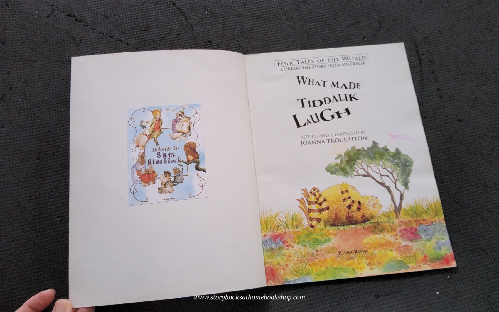 หนังสือนิทานปกอ่อน** 🍅🍓WHAT MADE TIDDALIK LAUGH BY JOANNA TROUGHTON