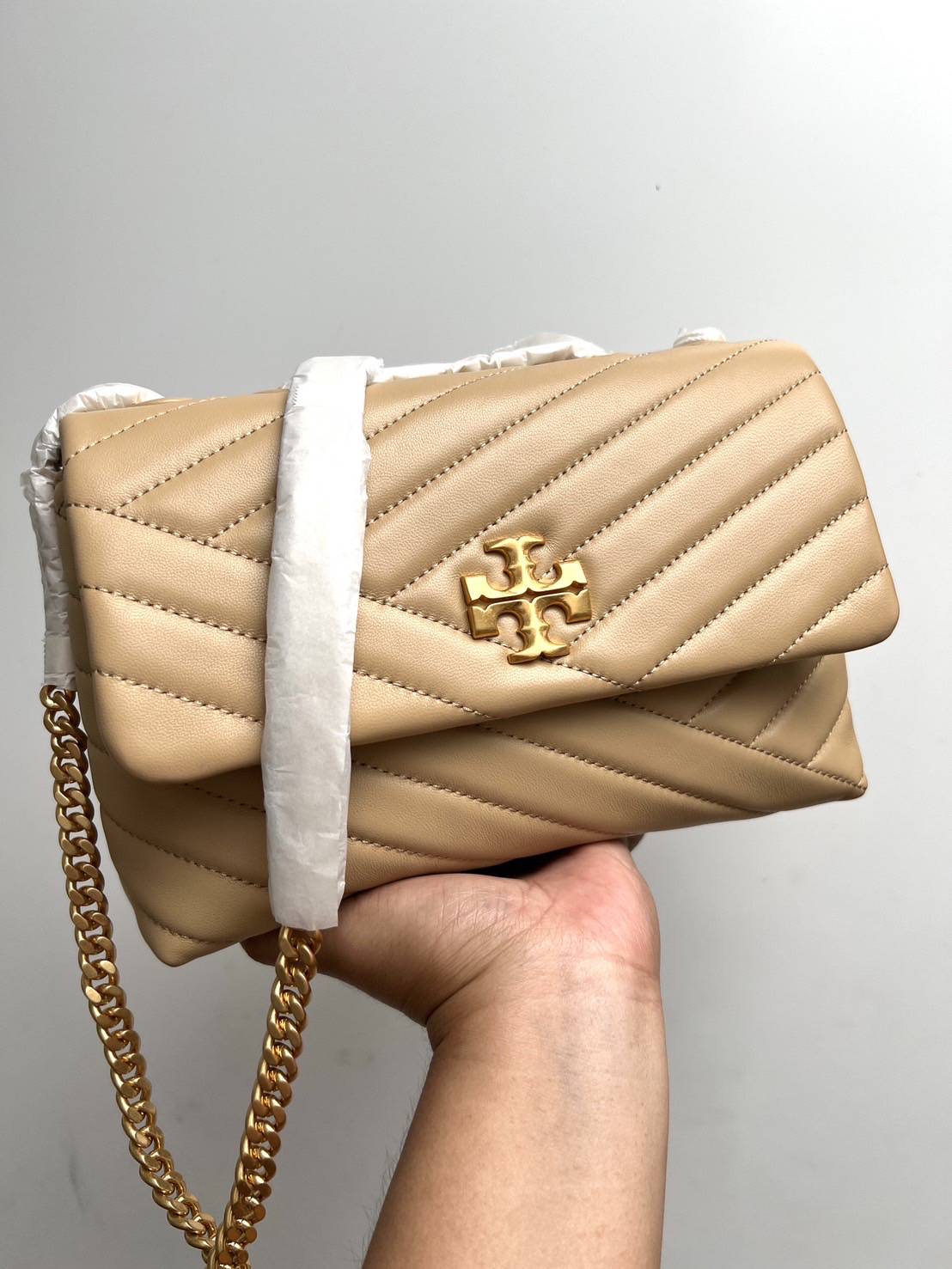 New Tory Bruch Small Kira Chevron Convertible Shoulder Bag Sz.9"L x 3.2"W x 6"H