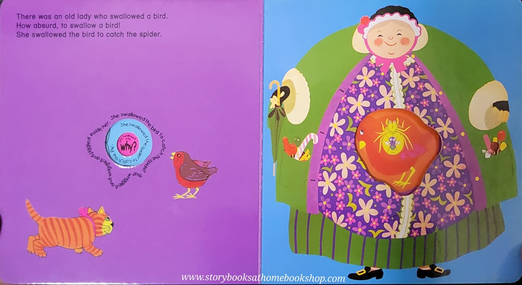 PEEP BOARD BOOK** 🍅🍓THERE WAS AN OLD LADY WHO SWALLOWED A FLY
