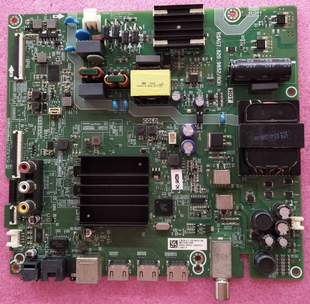 เมนบอร์ดทีวีไฮเซน ( HISENSE) ของแท้ถอดจากเครื่อง รุ่น55A7100F 55E6F พาร์ทRSAG7.820.9852/ROH