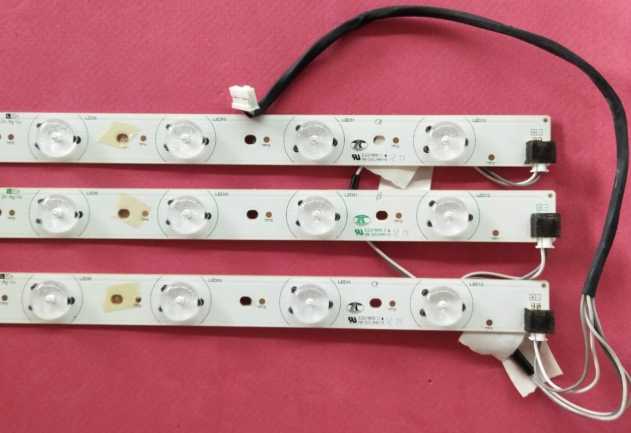 หลอดแบล็คไลท์ SONY(โซนี่) มือสองพร้อมใช้งาน ใช้กับรุ่นKDL-43W660F KDL-43W660G (1ชุด3แถว แถวละ7ดวง)