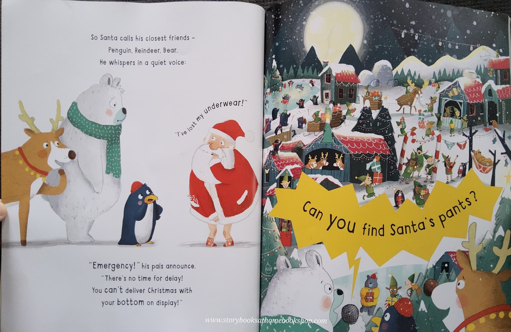 หนังสือนิทานปกอ่อน** 🍅🍓CAN YOU FIND SANTA'S PANTS?