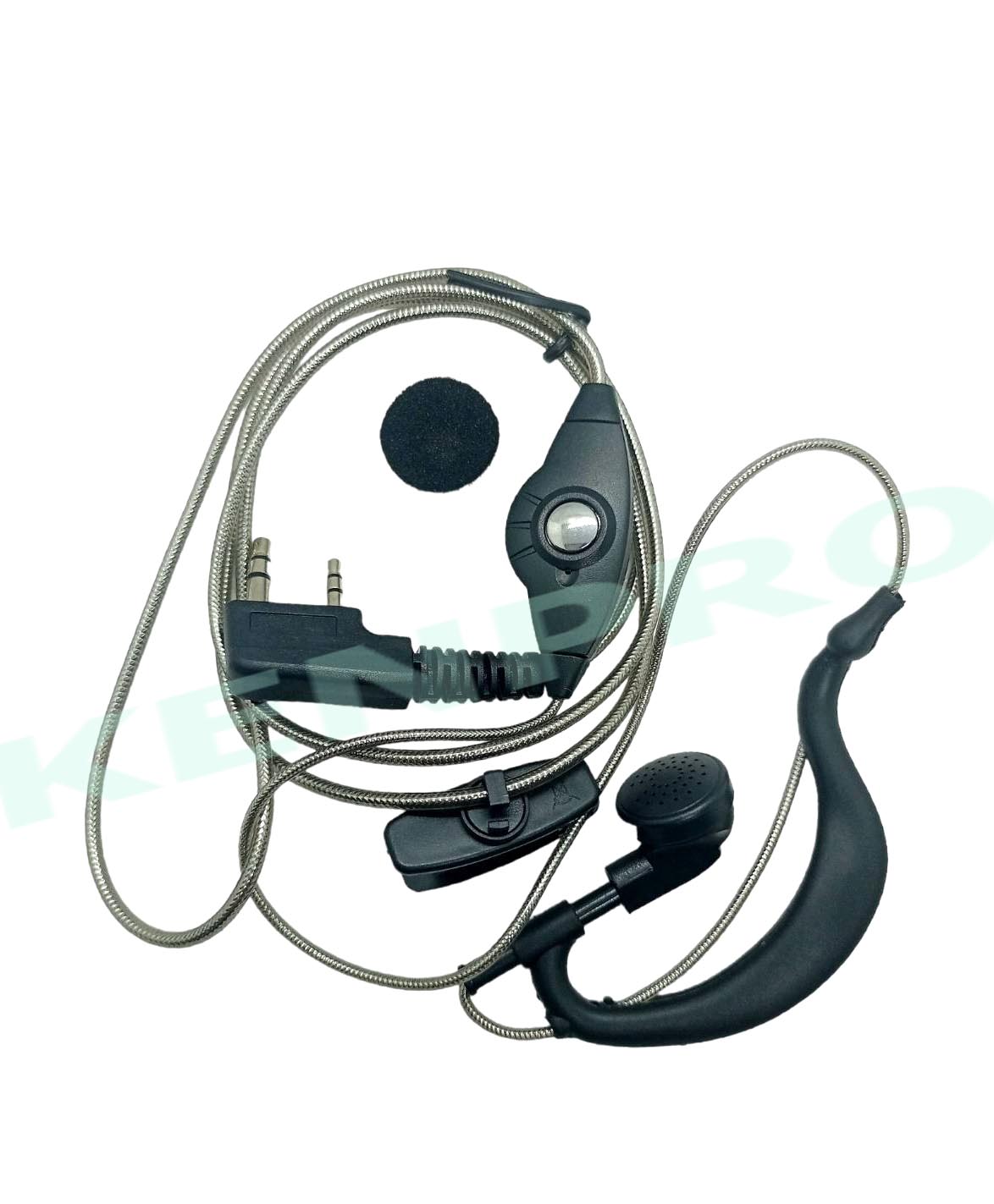 หูฟังวิทยุสื่อสาร SPENDER TC-245HA สายถักสีเงิน