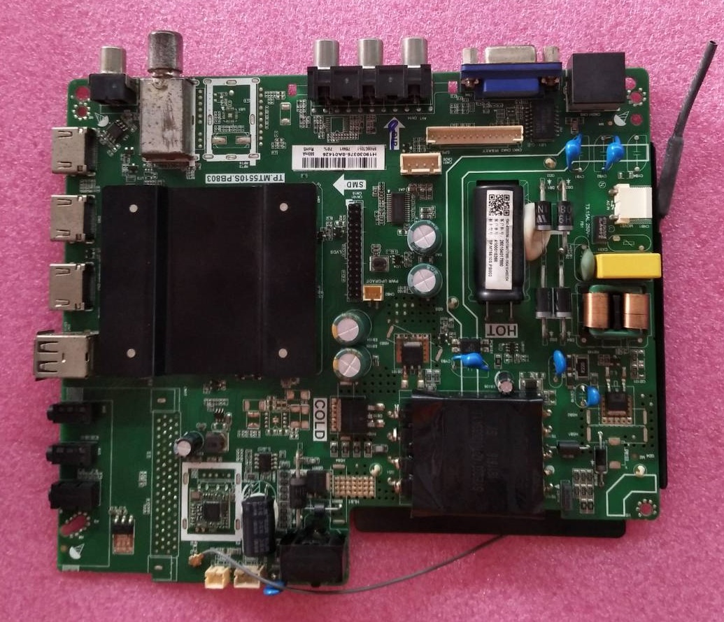 เมนบอร์ดทีวี Aconatic อโคเนติก ของแท้ถอดจากเครื่อง รุ่น 40HS525AN TP.MT5510S.PB803 เบอร์จอ V400HJ6-PE1