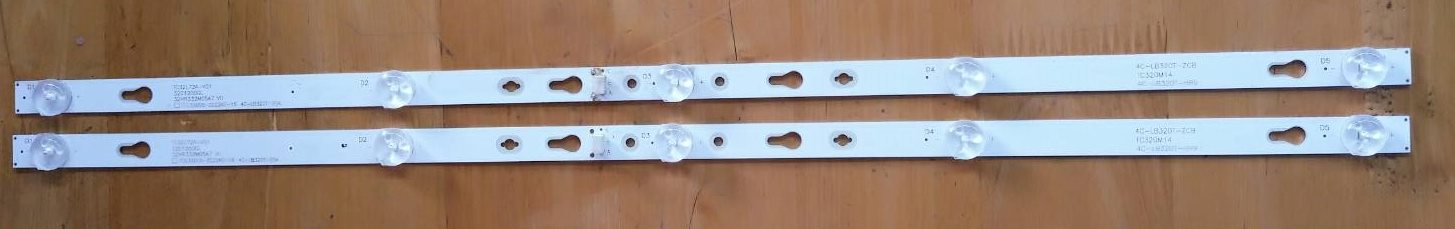 หลอดแบล็คไลท์ทีซีแอลของแท้ถอดจากเครื่อง รุ่นLED32D2940 :32SD2900 :32S6500 (5ดวง X 2แถว) 5-6V