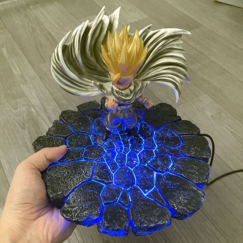 GK Resin Diorama cracked ground light up งานเรซิ่น ฐานฉากพื้นแตก (ใหญ่22cm) (มีไฟ)