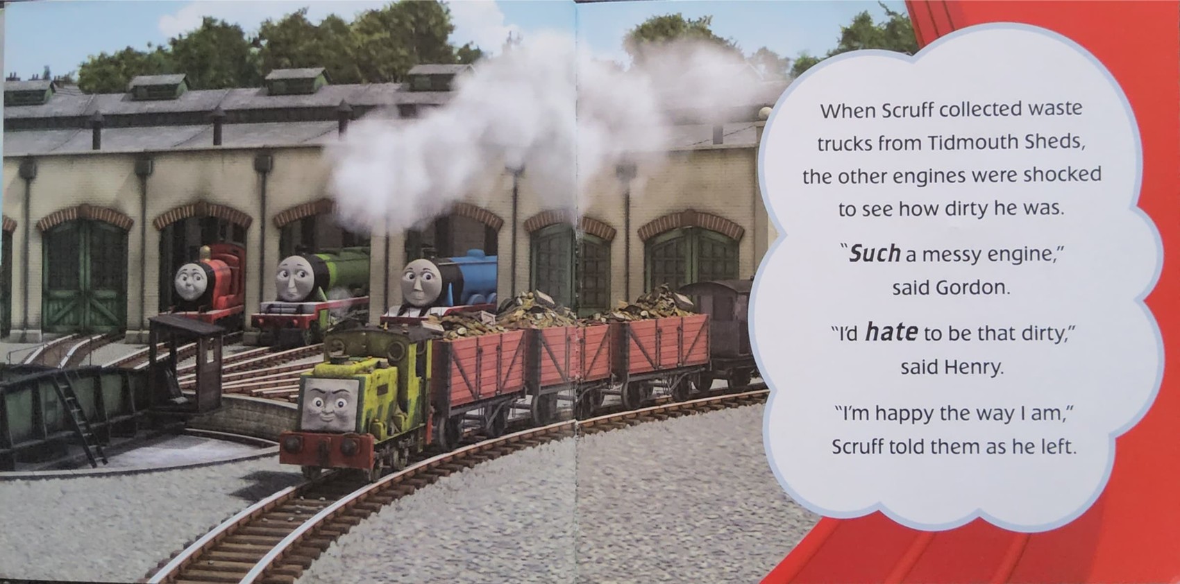 SMALL BOOK** **หนังสือนิทานปกอ่อน** 🍅🍓THOMAS&FRIENDS: SCRUFF GETS CLEAN