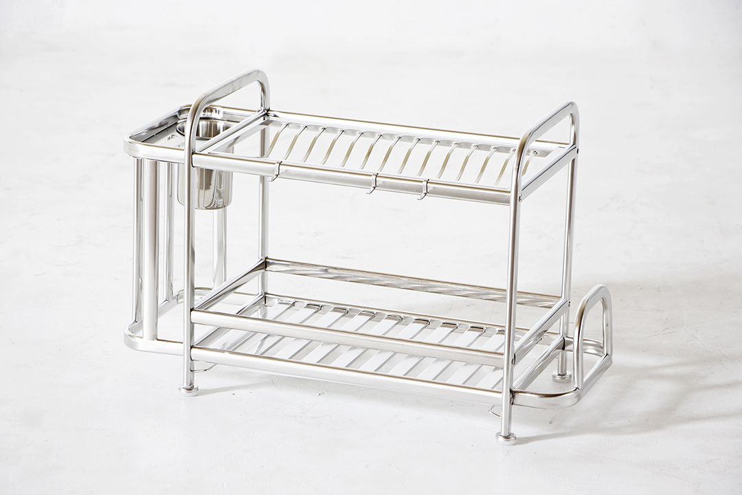 Rack ชั้นวางของสแตนเลสในห้องครัว 2ชั้น 31x66x52cm