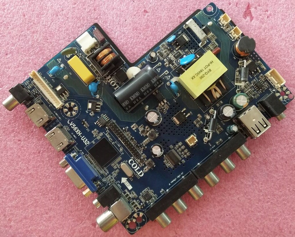 วันบอร์ดทีวี พิสม่าโปร PRISMAPRO อะไหล่แท้มือสองพร้อมใช้งาน รุ่น32J3 CV56XH-U32 สติ๊กเกอร์บอร์ด T53XHU321200 ทีบาร์NTXPL32HDG00