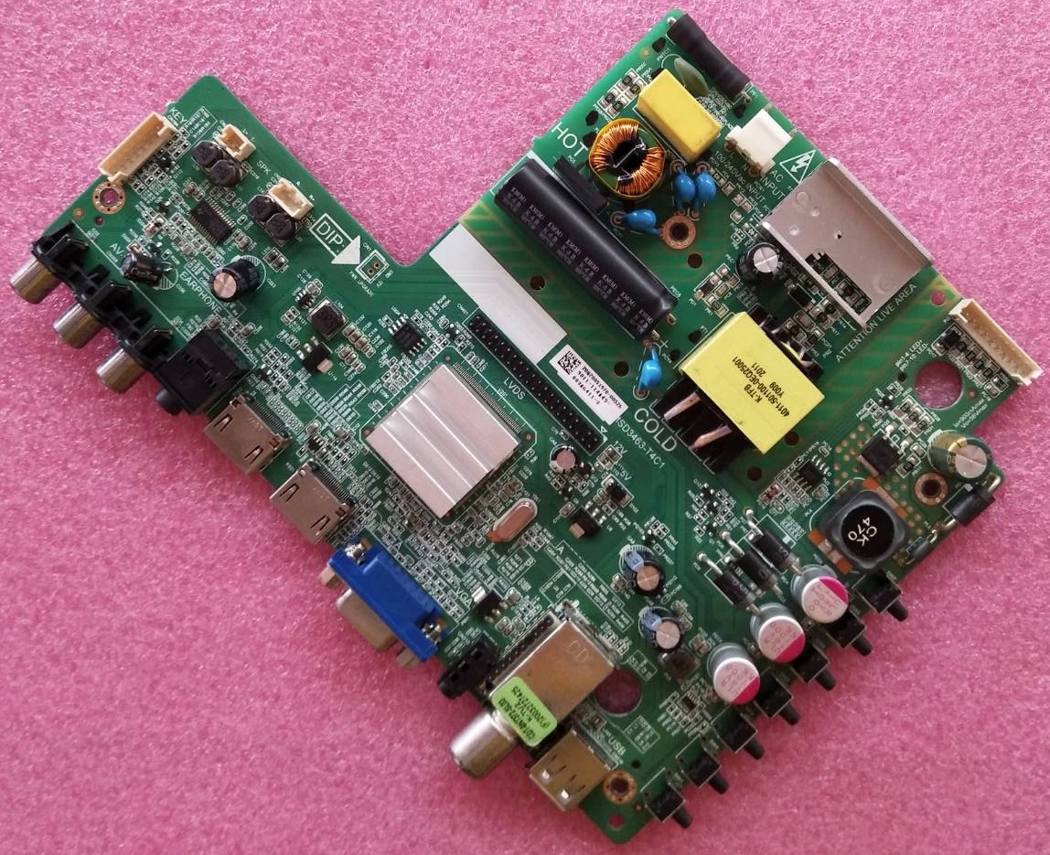 เมนบอร์ดทีวี PHILIPS ( ฟิลิปส์) มือสองพร้อมใช้งาน รุ่น24PHT4003S/67 เวอร์ชั่นทีบาร์ HV236WHB-N00