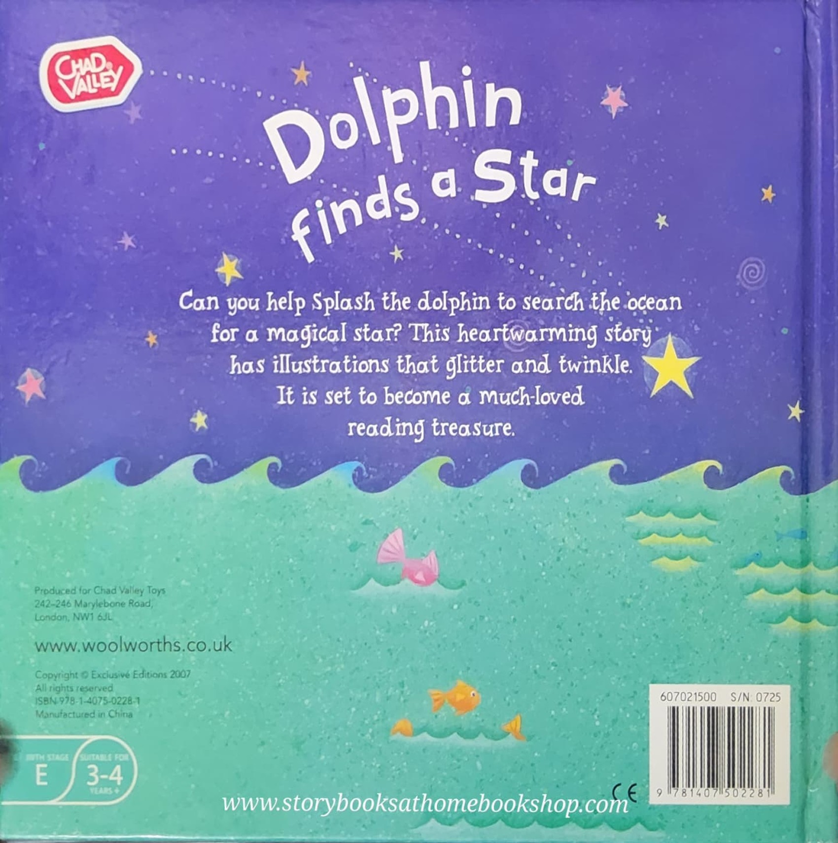 SPARKLY STORY BOOK **หนังสือนิทานปกแข็ง ** ♥️♥️DOLPHIN FINDS A STAR