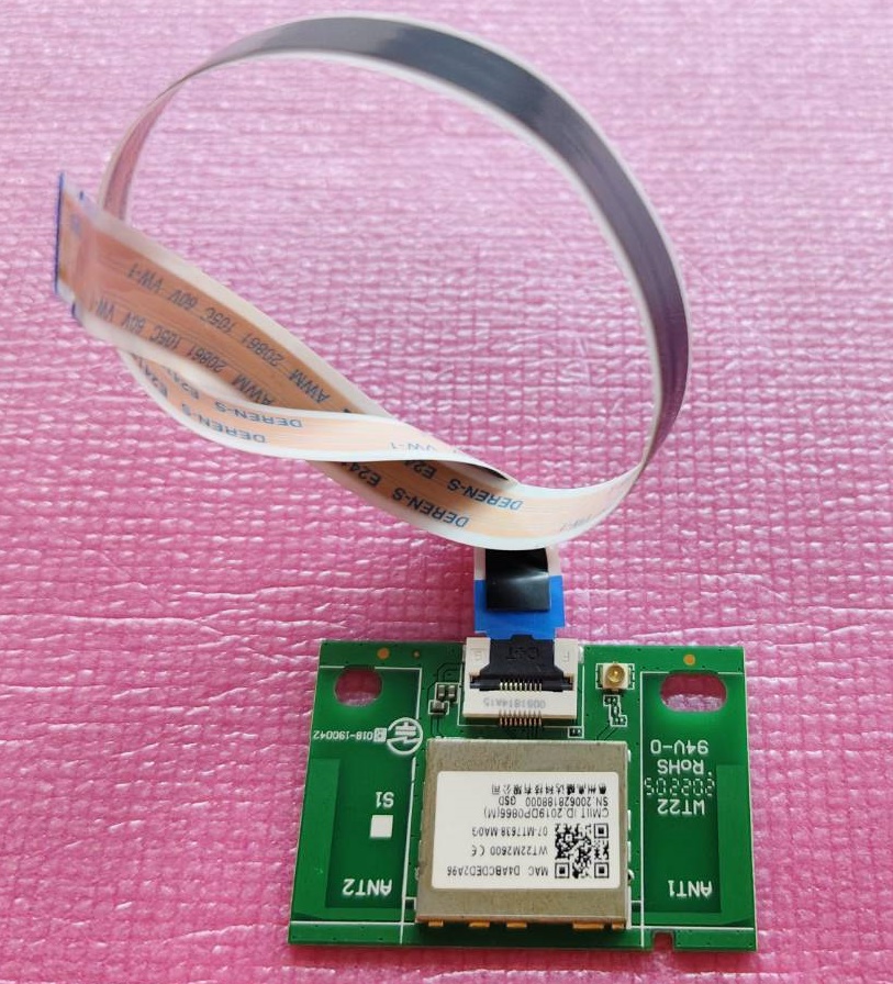 ตัวรับสัญญาณ Wifi พร้อมสายแพทีวี TCL (ทีซีแอล) อะไหล่แท้/มือสองพร้อมใช้งาน ใช้กับรุ่น 43LINE TV พาร์ท07-MT7638-MA0G