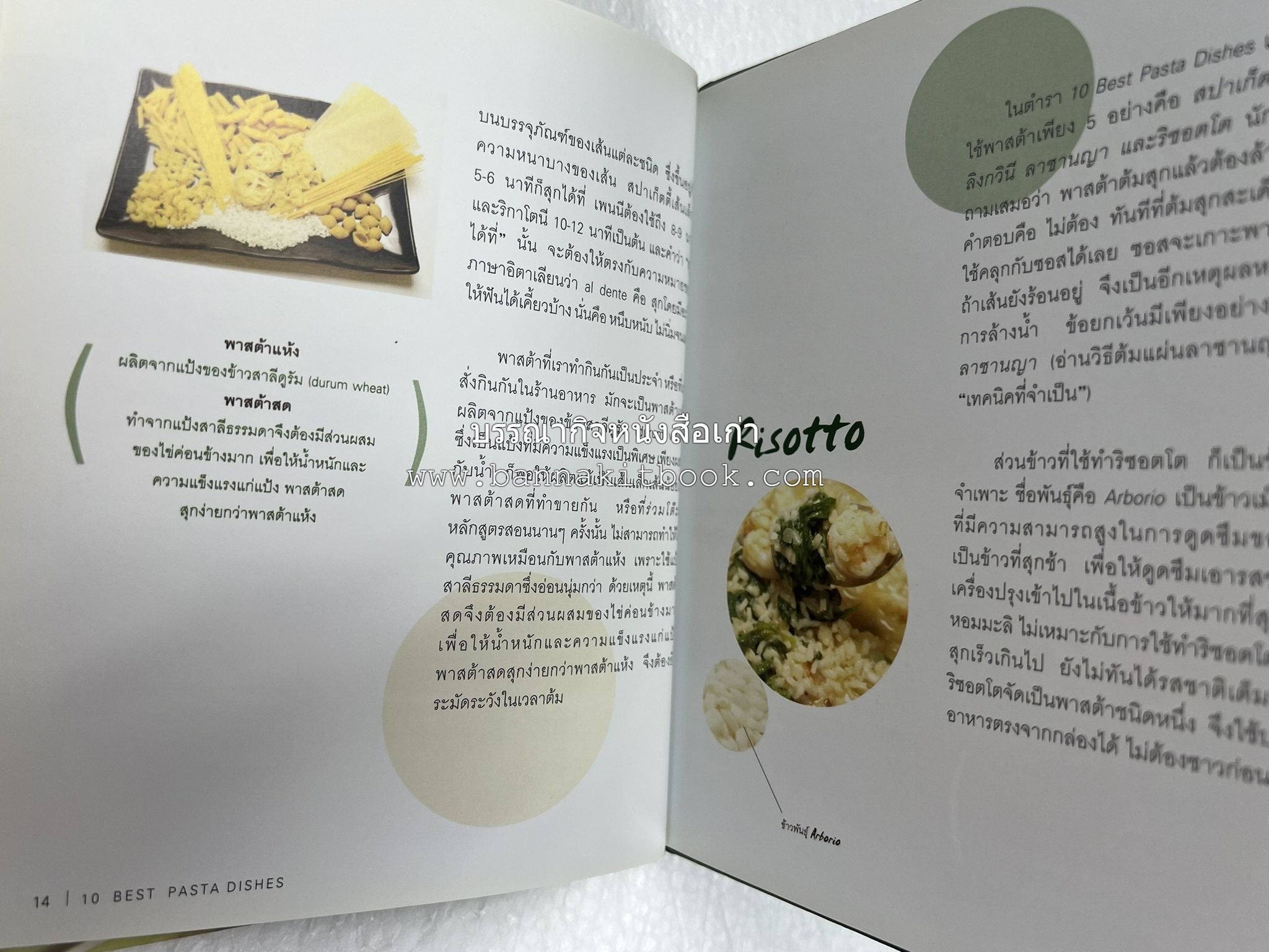 10 Best Pasta Dishes โดย : ปริสนา บุญสินสุข (หนังสือชุด "10 Best" ของสำนักพิมพ์เวลาดี).