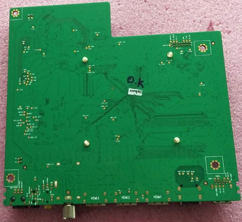 เเมนบอร์ดทีวีทีซีแอล TCL อะไหล่แท้/มือสองพร้อมใช้งาน ใช้กับรุ่น 43T635 43P635 43P736 พาร์ทติดบอร์ด 40-R51MPF-MAC2HG