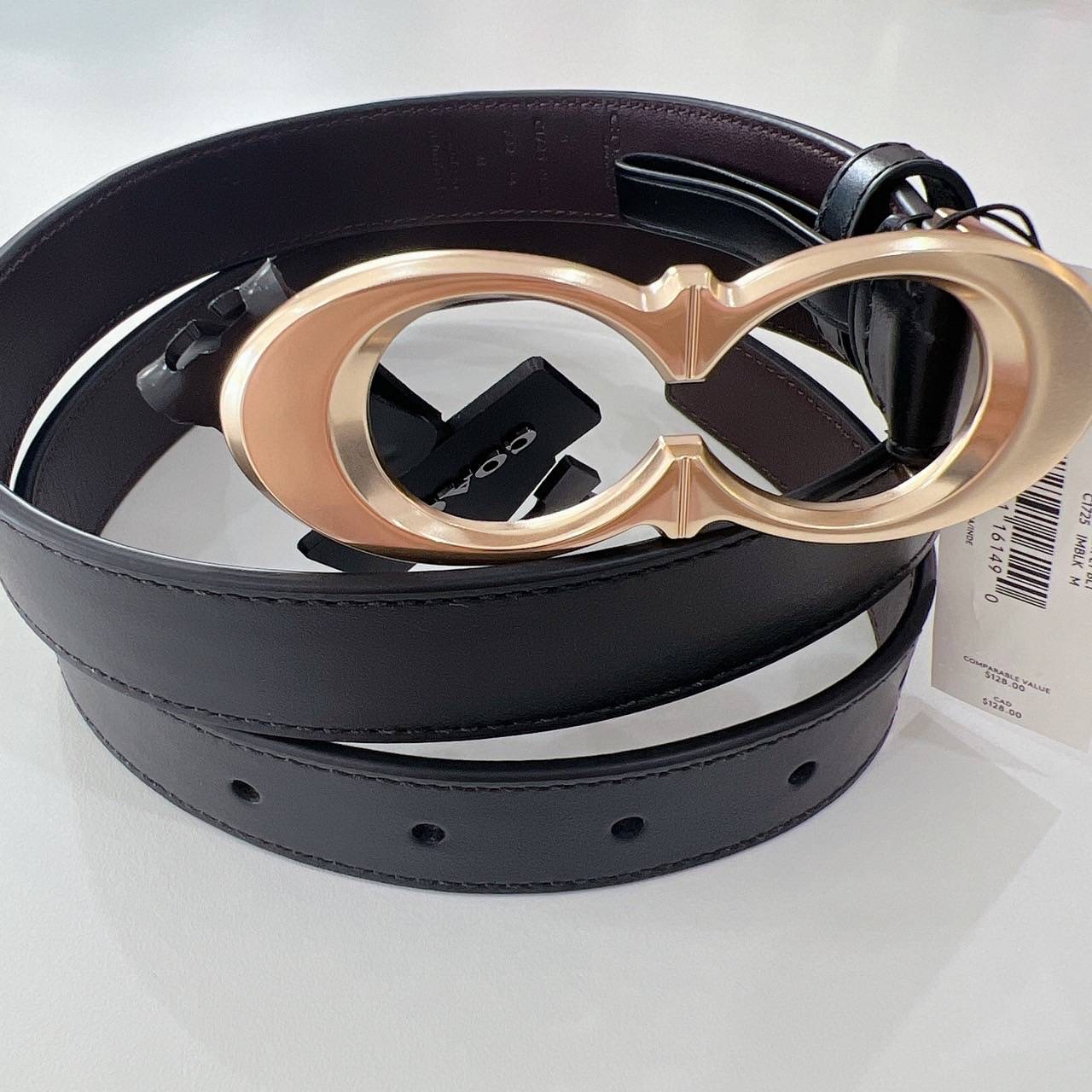 New Coach belt เข็มขัด กว้าง 25 mm S 28-32 นิ้ว M 32”- 36” นิ้ว L 36-40 นิ้ว