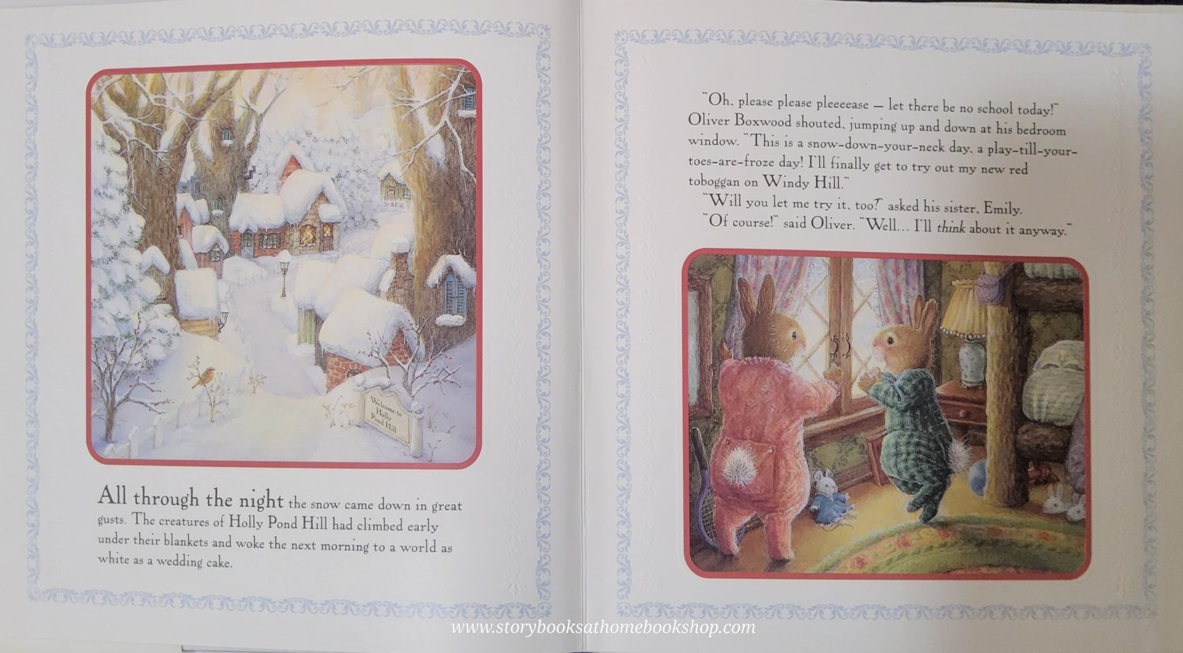 หนังสือนิทานปกแข็ง** 🍅🍓HOLLY POND HILL: OLIVER'S RED TOBOGGA