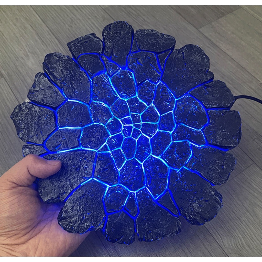 GK Resin Diorama cracked ground light up งานเรซิ่น ฐานฉากพื้นแตก (ใหญ่22cm) (มีไฟ)