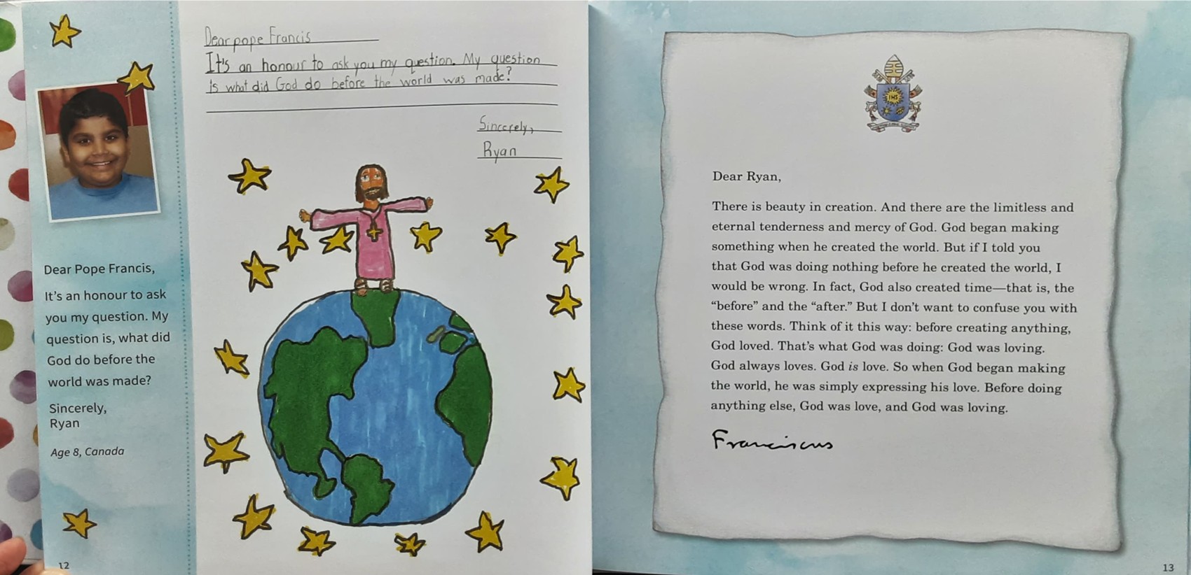 หนังสือนิทานปกแข็ง 🍅🍓Dear Pope Francis (The Pope Anserts Letters from Children Around the World)