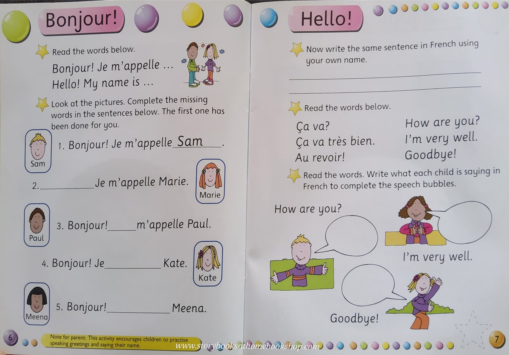 KNOWLEDGE LANGUAGE BOOK** ♥️GOLD STARS STARTING FRENCH WITH CD)
